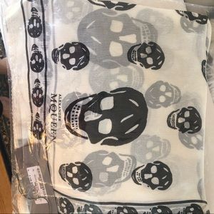 Alexander McQueen silk chiffon Skull scarf